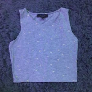 Gray crop top